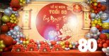 Trang trí tiệc mừng thọ cụ Tất Chi 80 tuổi
