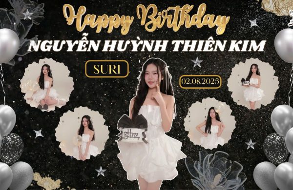 Trang trí Tiệc Sinh Nhật Suri – Concept thiên kim cá tính