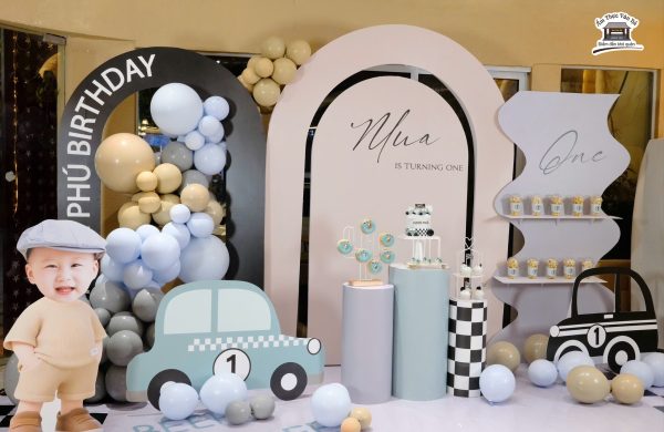 Trang trí Tiệc Sinh Nhật Bé Minh Phú – Concept ô tô