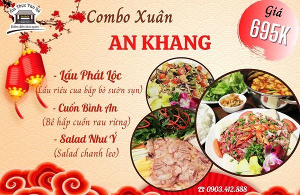 Thưởng thức combo Xuân An Khang – Rực rỡ đón trâu vàng chỉ có tại Vân Hồ