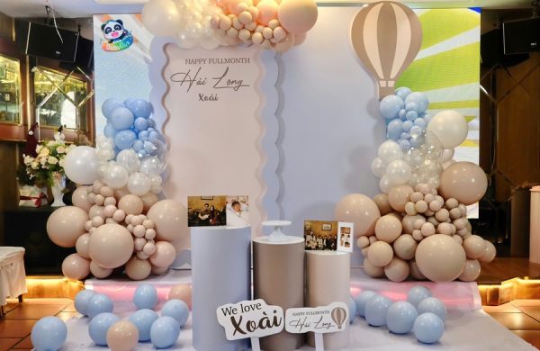 Trang trí tiệc sinh nhật bé Hải Long – Xoài